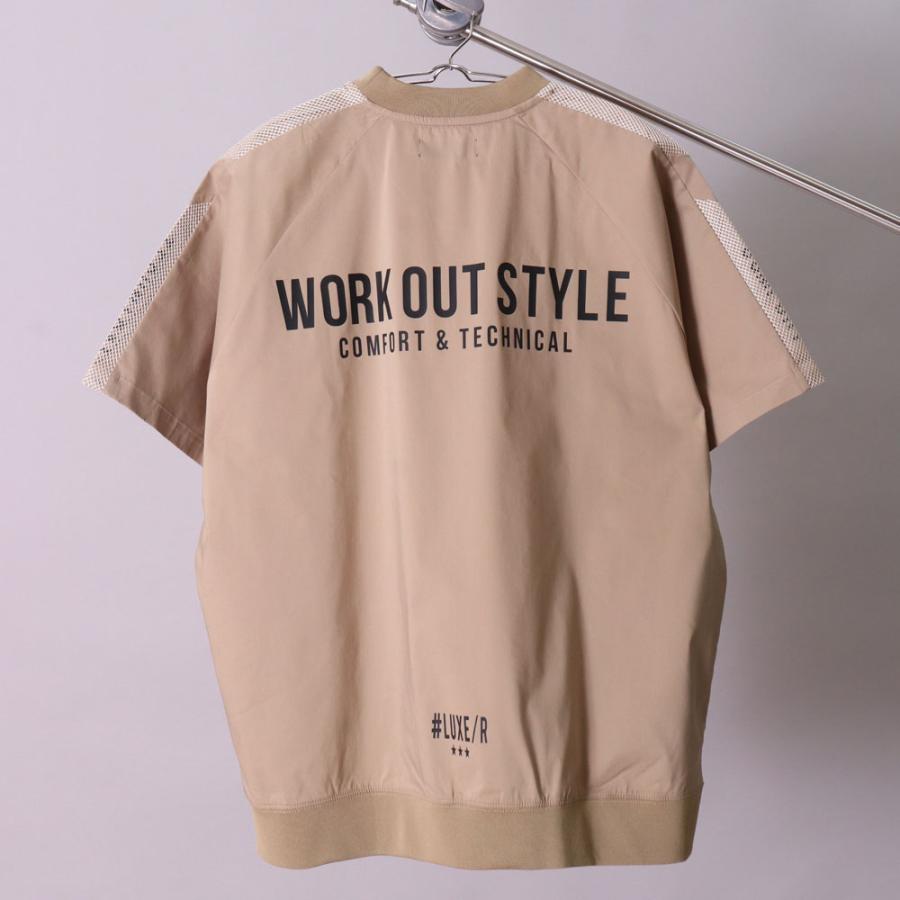 LUXE/R GOLF ラグジュゴルフ ゴルフウェア Tシャツ メンズ レディース 半袖 ストレッチ ブロード ロゴ プリント メッシュ モックネック ゆったりサイズ 2025夏 | LUXE/R | 07