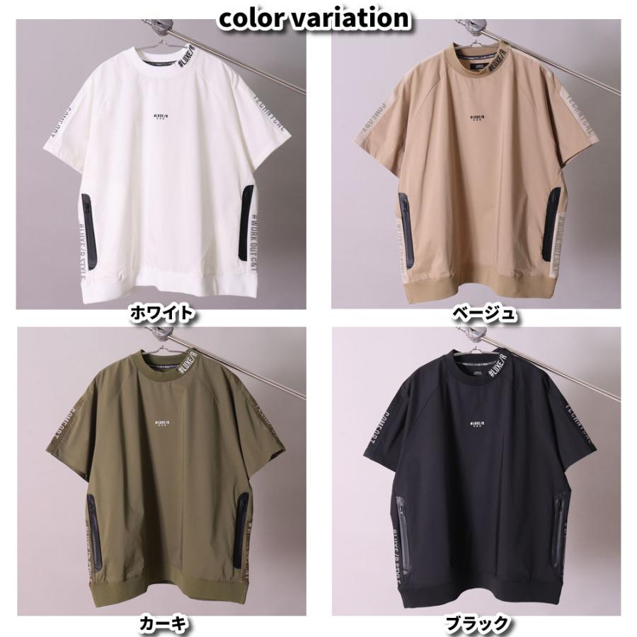 LUXE/R GOLF ラグジュゴルフ ゴルフウェア Tシャツ メンズ レディース 半袖 ストレッチ ブロード ロゴ プリント メッシュ モックネック ゆったりサイズ 2025夏 | LUXE/R | 09
