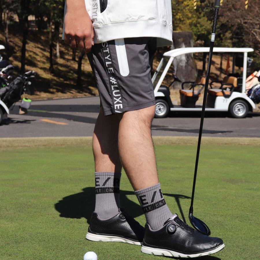 LUXE/R GOLF ラグジュゴルフ ショートパンツ メンズ レディース スポーツ ストレッチ 布帛 ハーフパンツ 撥水加工 ひざ丈 男女兼用 ベルトループ 再入荷 | LUXE/R | 03