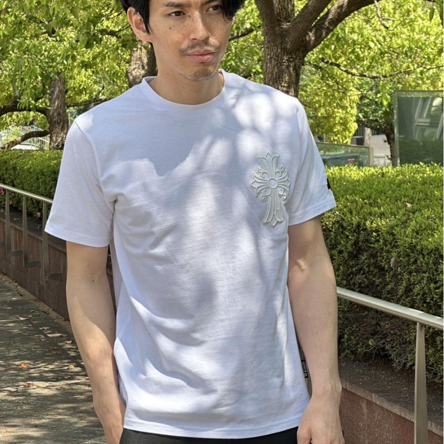 LUXE/R ラグジュ スポーツ Tシャツ 半袖 メンズ レディース 男女兼用 クロス ロゴ 立体刺繍 十字架 クルーネック M L XL 2025夏 | LUXE/R | 02