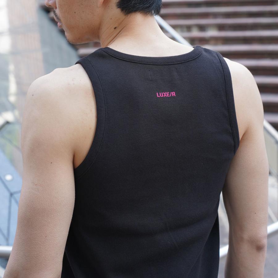 LUXE/R ラグジュ タンクトップ インナー メンズ レディース スパンテレコ リブ ストレッチ ロゴ プリント 2025夏 シンプル | LUXE/R | 04