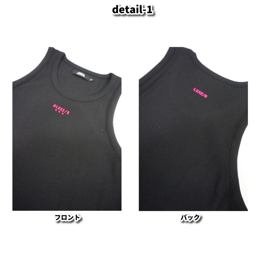 LUXE/R ラグジュ タンクトップ インナー メンズ レディース スパンテレコ リブ ストレッチ ロゴ プリント 2025夏 シンプル | LUXE/R | 05