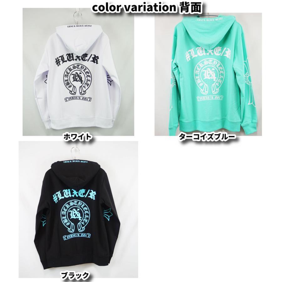 LUXE/R ラグジュ ジップアップ パーカー ラインストーン ストレッチ ジャージ メンズ レディース 男女兼用  M L XL セットアップ可能 2025秋冬 | LUXE/R | 04