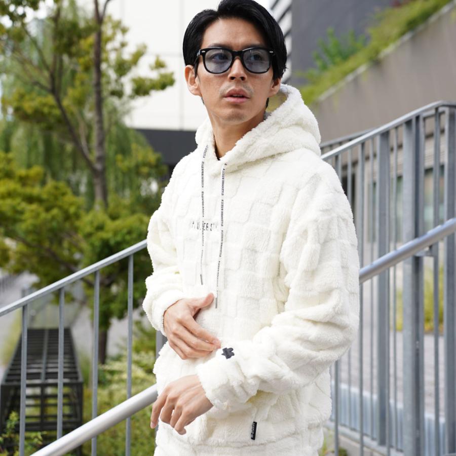 LUXE/R ラグジュ プルパーカー メンズ レディース 男女兼用 ブロックチェック フェイクファー M L XL セットアップ可能 2025秋冬 | LUXE/R | 03