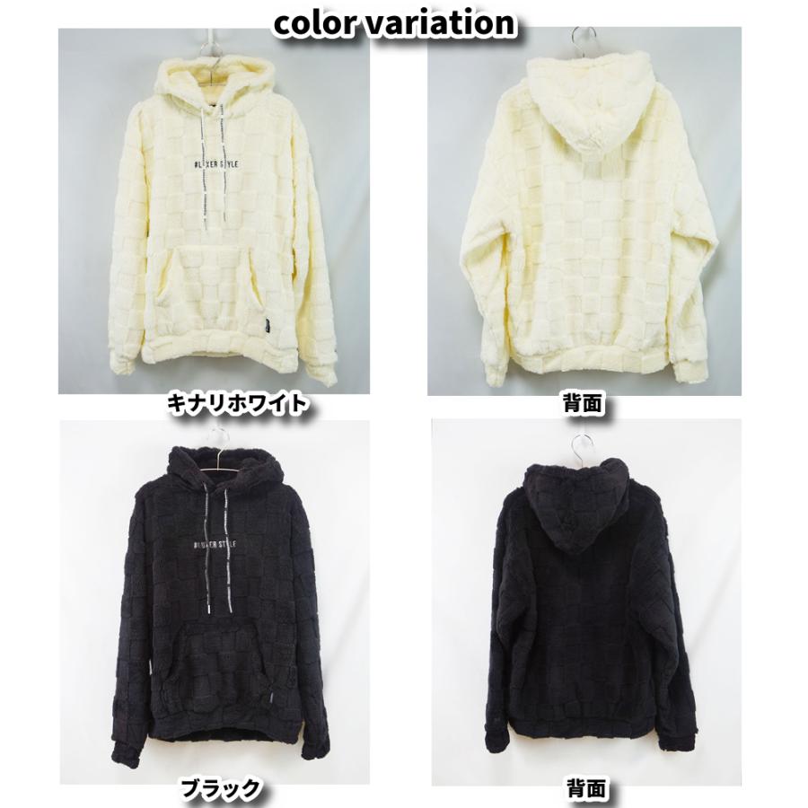 LUXE/R ラグジュ プルパーカー メンズ レディース 男女兼用 ブロックチェック フェイクファー M L XL セットアップ可能 2025秋冬 | LUXE/R | 08