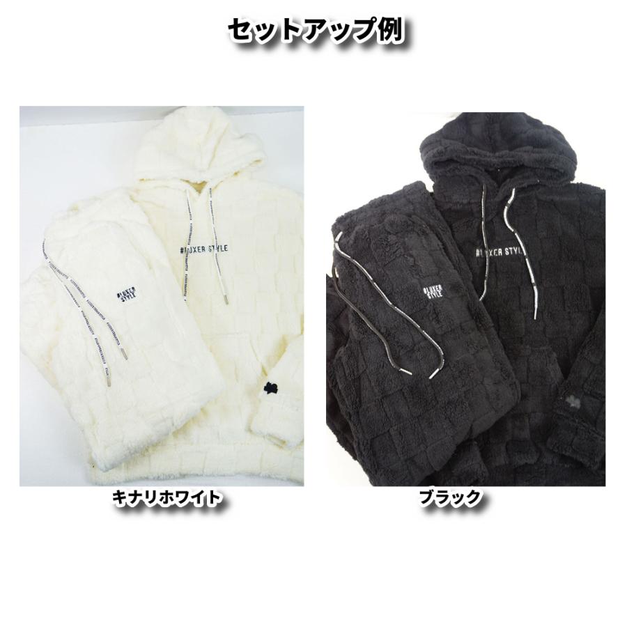 LUXE/R ラグジュ プルパーカー メンズ レディース 男女兼用 ブロックチェック フェイクファー M L XL セットアップ可能 2025秋冬 | LUXE/R | 09