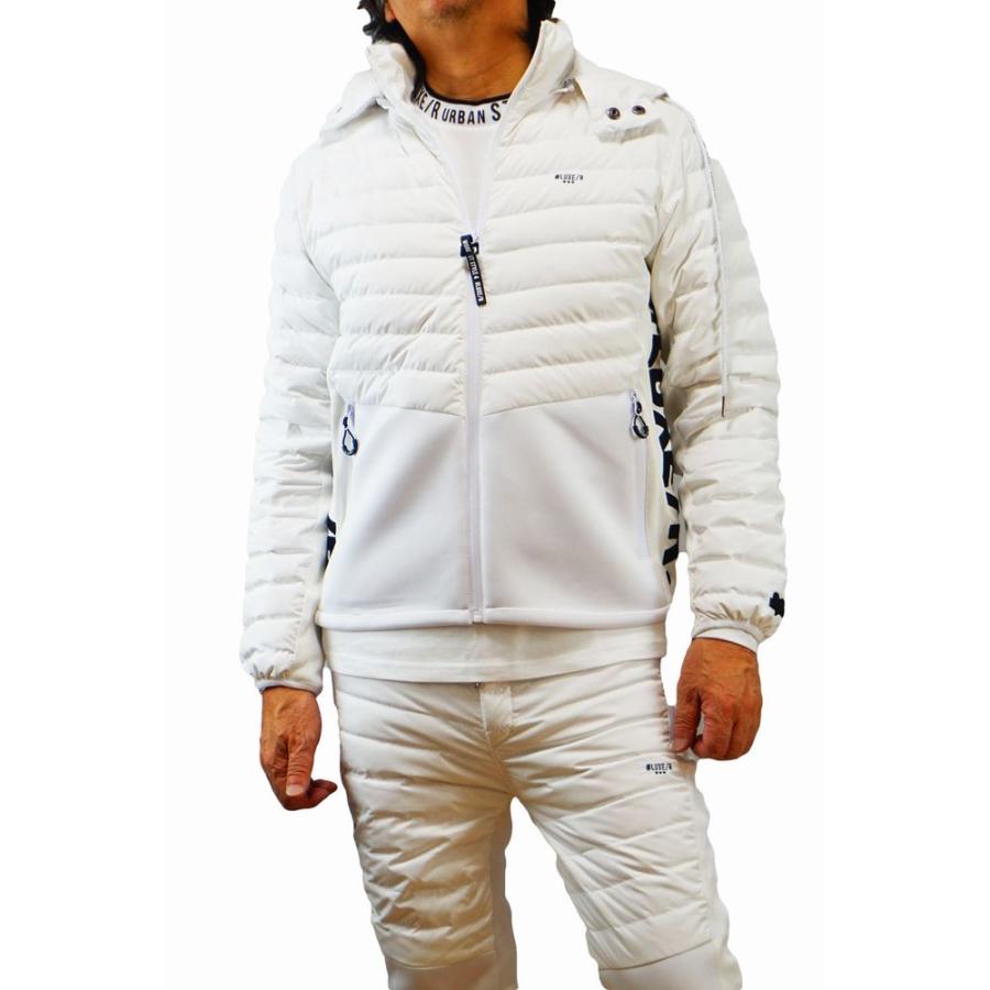 LUXE/R GOLF ダウンフェザーワッフル切替えパーカー45763WHXL LUXE/R（ラグジュ） ダウン ジャージ 切り替え パーカー キルティング