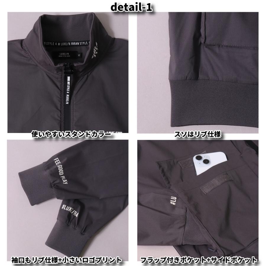 ラグジュゴルフ LUXE/R ジップアップ スタンドカラー ブルゾン ストレッチ メンズ レディース スポーツ 男女兼用 撥水加工 ゆったりサイズ | LUXE/R | 03