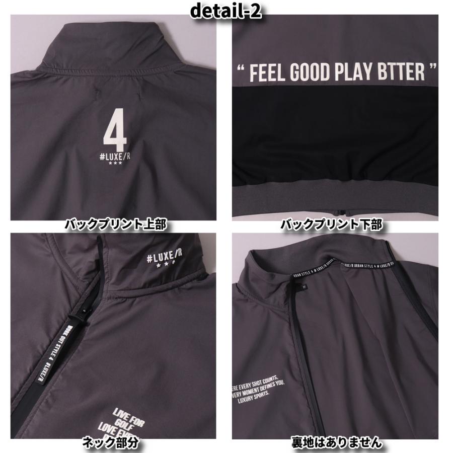ラグジュゴルフ LUXE/R ジップアップ スタンドカラー ブルゾン ストレッチ メンズ レディース スポーツ 男女兼用 撥水加工 ゆったりサイズ | LUXE/R | 04