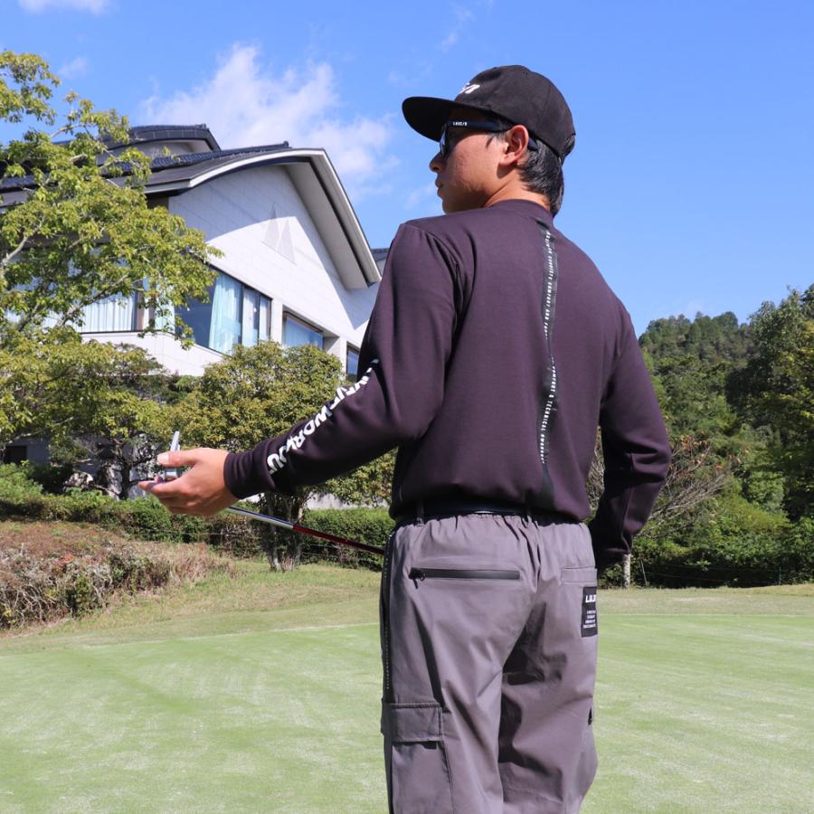 ラグジュゴルフ  LUXE/R  GOLF ゴルフウェア Ｔシャツ ロンT メンズ レディース 長袖 スムース モックネック ハイネック ストレッチ 微起毛 | LUXE/R | 04