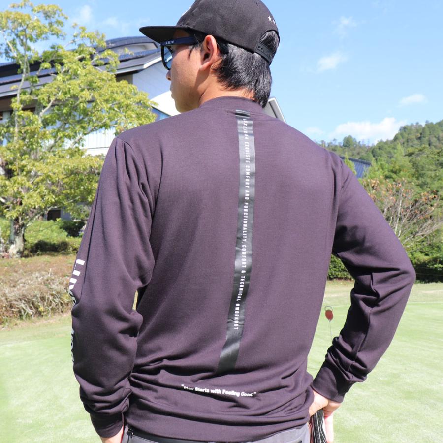 ラグジュゴルフ  LUXE/R  GOLF ゴルフウェア Ｔシャツ ロンT メンズ レディース 長袖 スムース モックネック ハイネック ストレッチ 微起毛 | LUXE/R | 08