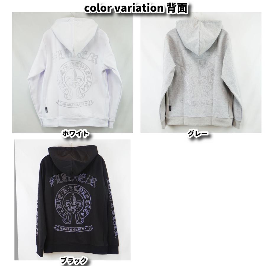 LUXE/R ラグジュ ジップアップ パーカー ラインストーン ストレッチ ジャージ メンズ レディース 男女兼用  M L XL セットアップ可能 2025秋冬 | LUXE/R | 04