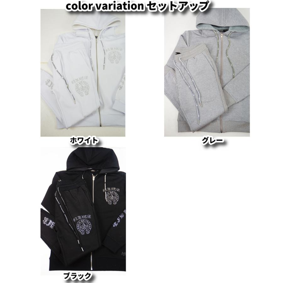 LUXE/R ラグジュ ジップアップ パーカー ラインストーン ストレッチ ジャージ メンズ レディース 男女兼用  M L XL セットアップ可能 2025秋冬 | LUXE/R | 05