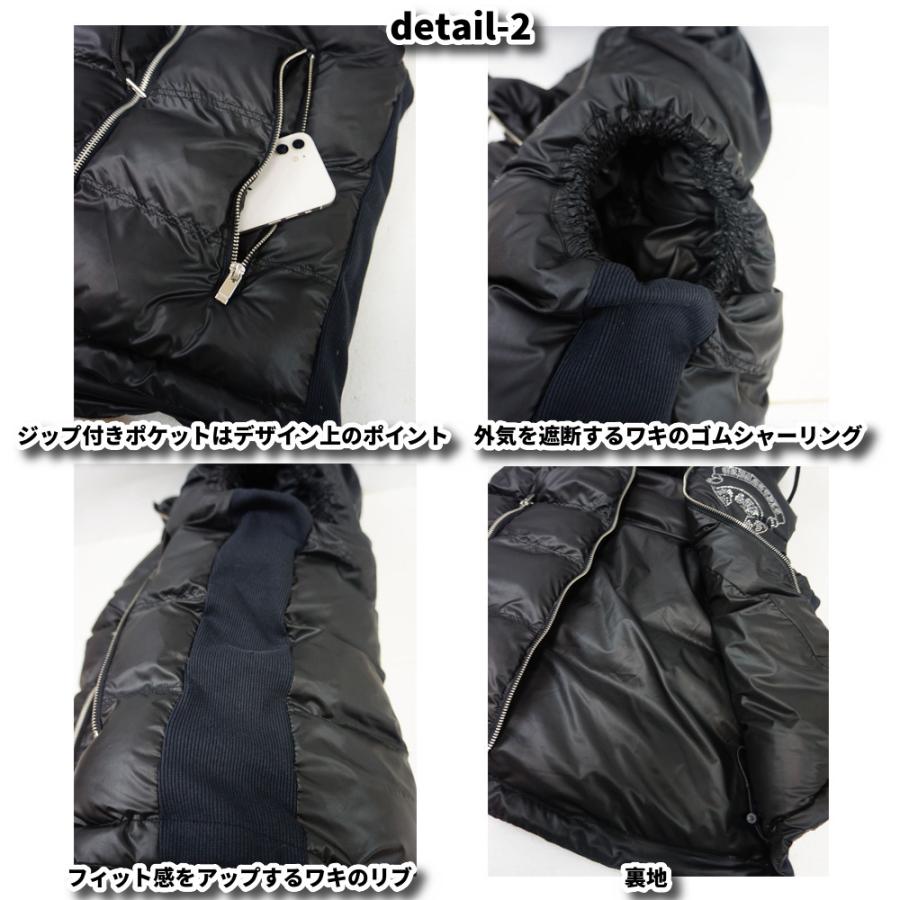 中綿 ベスト パーカー  LUXE/R ラグジュ メンズ レディース 男女兼用 ユニセックス ラインストーン サークル柄   M L XL | LUXE/R | 05