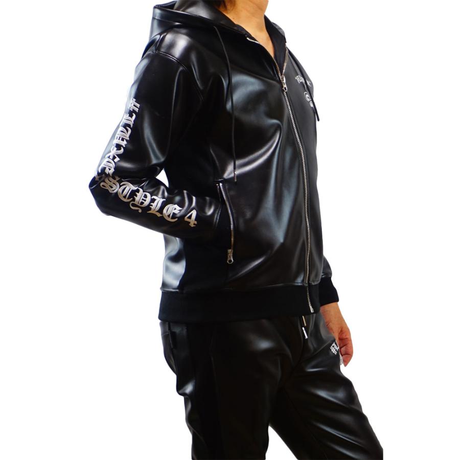 LUXE/R（ラグジュ） フェイクレザー PUレザー パーカー メンズ