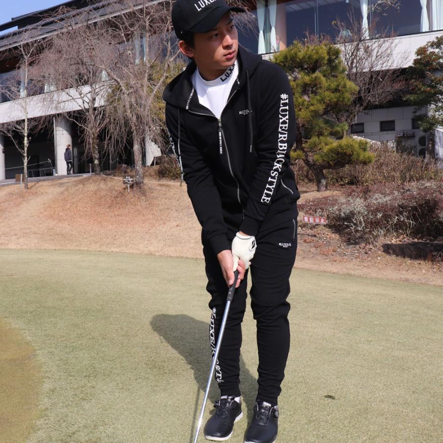 ストレッチ ジャージ ジップアップ パーカー ふつうサイズ 刺繍ロゴ ラグジュゴルフ M L XL ゴルフ LUXE/R GOLF 26年春モデル セットアップ可能 | LUXE/R | 02