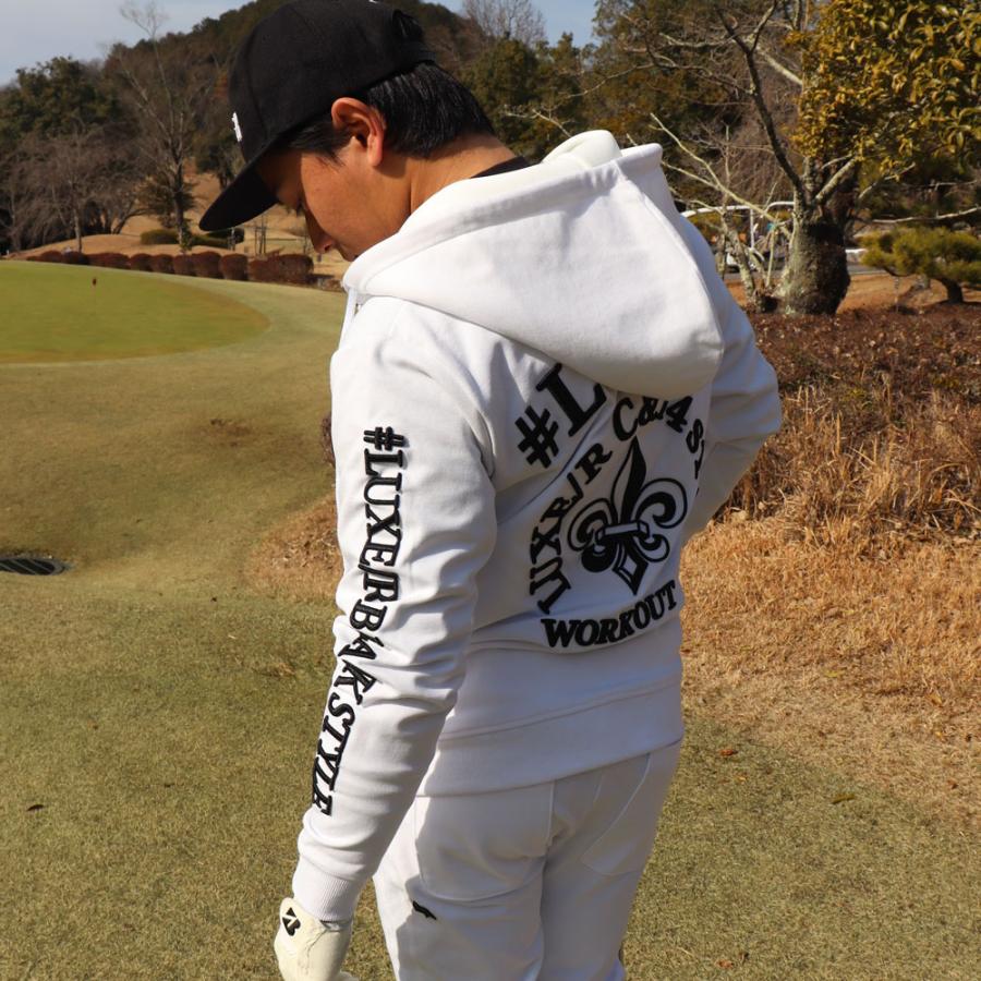 ストレッチ ジャージ ジップアップ パーカー ふつうサイズ 刺繍ロゴ ラグジュゴルフ M L XL ゴルフ LUXE/R GOLF 26年春モデル セットアップ可能 | LUXE/R | 03