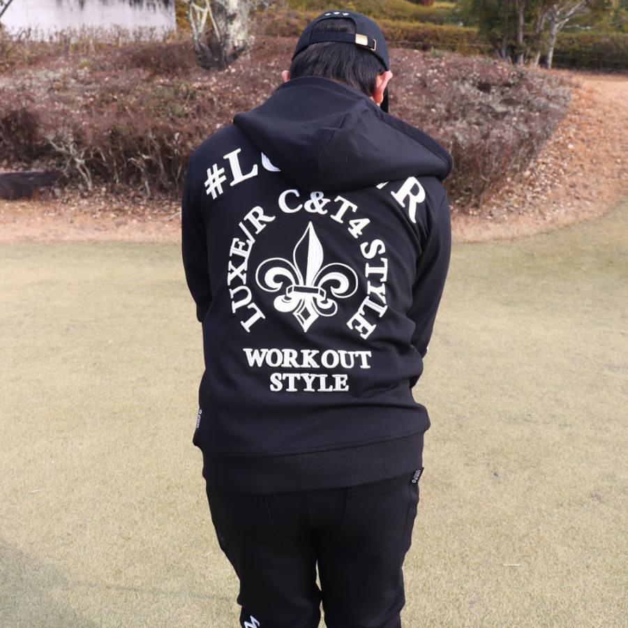 ストレッチ ジャージ ジップアップ パーカー ふつうサイズ 刺繍ロゴ ラグジュゴルフ M L XL ゴルフ LUXE/R GOLF 26年春モデル セットアップ可能 | LUXE/R | 04