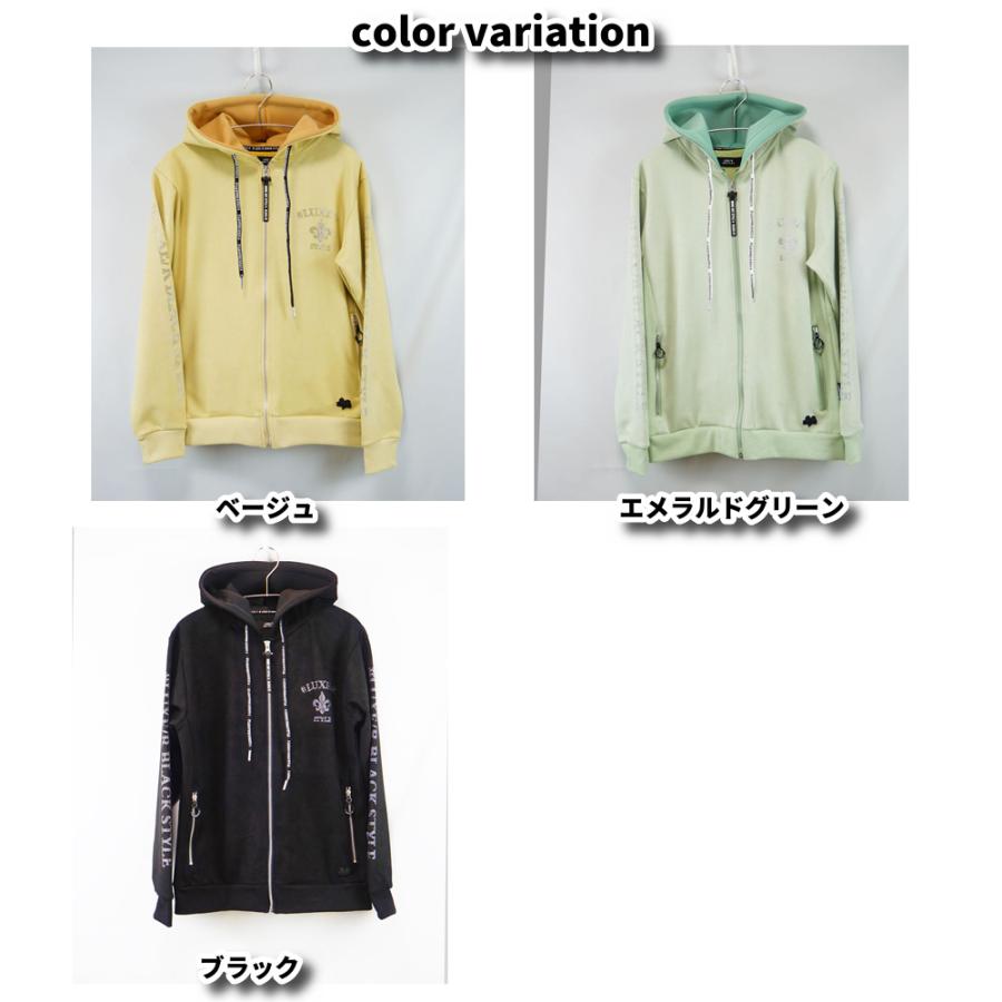 ポリスウェード ジャージ ジップアップ パーカー ふつうサイズ ラインストーンロゴ ラグジュゴルフ M L XL ゴルフ LUXE/R GOLF 26年春モデル セットアップ可能 | LUXE/R | 07