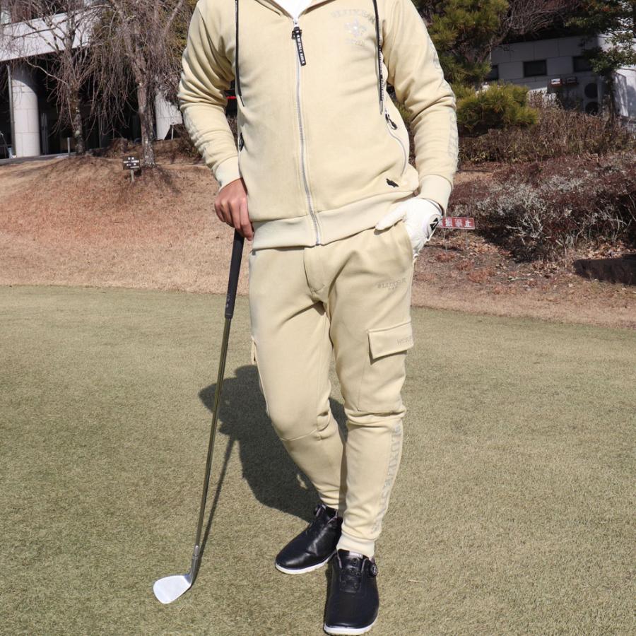 ゴルフウェア ジョガーパンツ  カーゴパンツ メンズ レディース ポリスウェード ラインストーン ラグジュゴルフ LUXE/R  GOLF  セットアップ可能 26年モデル | LUXE/R | 01