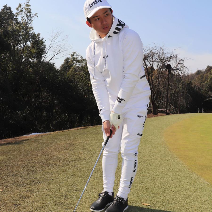 プルオーバーパーカー ストレッチ ジャージ メンズ レディース ふつうサイズ 発泡プリント ラグジュゴルフ M L XL  LUXE/R GOLF 26年春モデル セットアップ可能 | LUXE/R | 01