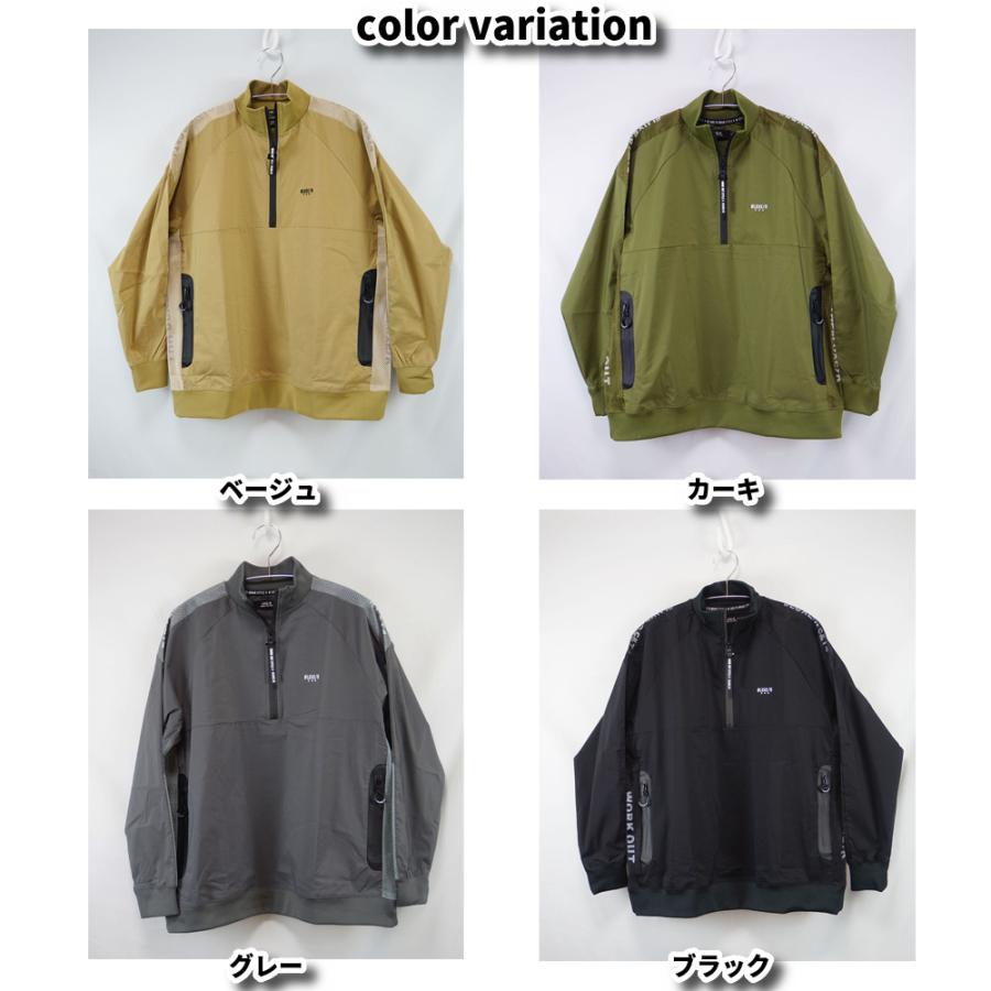 ラグジュゴルフ LUXE/R GOLF ゴルフウェア メンズ レディース 布帛長袖 Tシャツ ジップアップ スタンドカラー  撥水加工 ストレッチ ゆったりサイズ | LUXE/R | 10