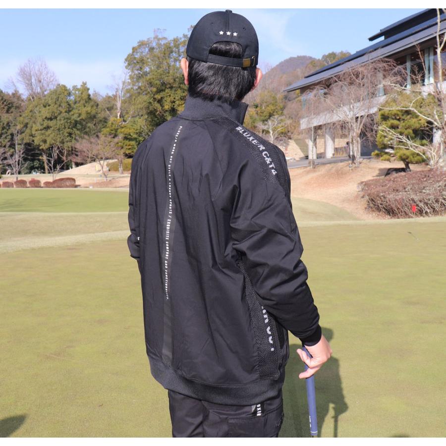 ラグジュゴルフ LUXE/R GOLF ゴルフウェア メンズ レディース 布帛長袖 Tシャツ ジップアップ スタンドカラー  撥水加工 ストレッチ ゆったりサイズ | LUXE/R | 05