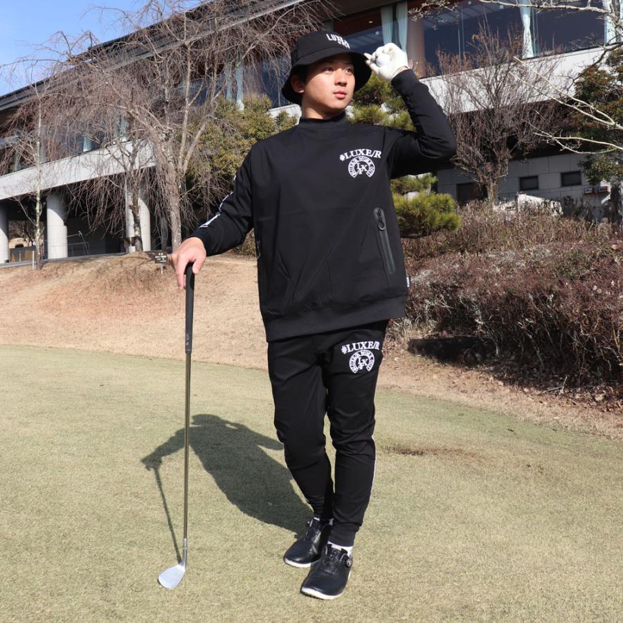 ラグジュゴルフ LUXE/R GOLF ゴルフウェア メンズ レディース 長袖Tシャツ クルーネック コード刺繍 撥水加工 ストレッチ ユニセックス ゆったりサイズ | LUXE/R | 02