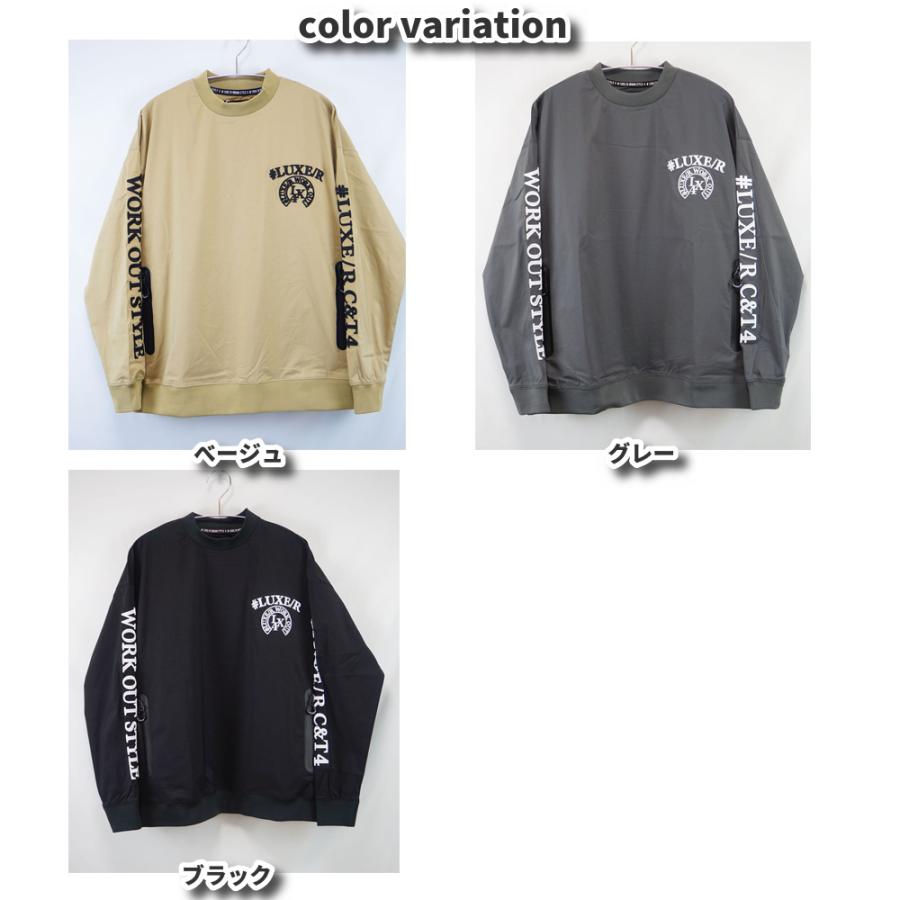 ラグジュゴルフ LUXE/R GOLF ゴルフウェア メンズ レディース 長袖Tシャツ クルーネック コード刺繍 撥水加工 ストレッチ ユニセックス ゆったりサイズ | LUXE/R | 09