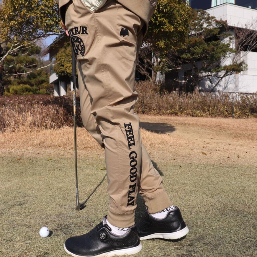 ゴルフウェア ジョガーパンツ メンズ レディース ユニセックス コード刺繍 ストレッチ 撥水加工 ラグジュゴルフ LUXE/R GOLF スソジップタイプ | LUXE/R | 01