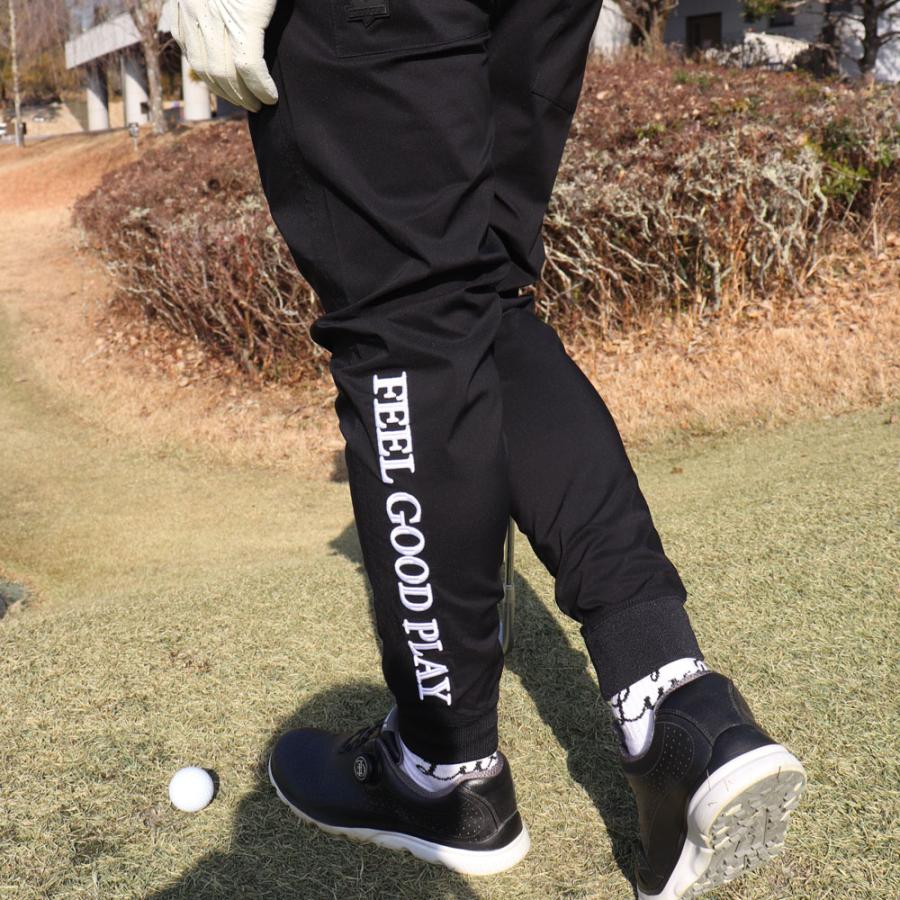 ゴルフウェア ジョガーパンツ メンズ レディース ユニセックス コード刺繍 ストレッチ 撥水加工 ラグジュゴルフ LUXE/R GOLF スソジップタイプ | LUXE/R | 02