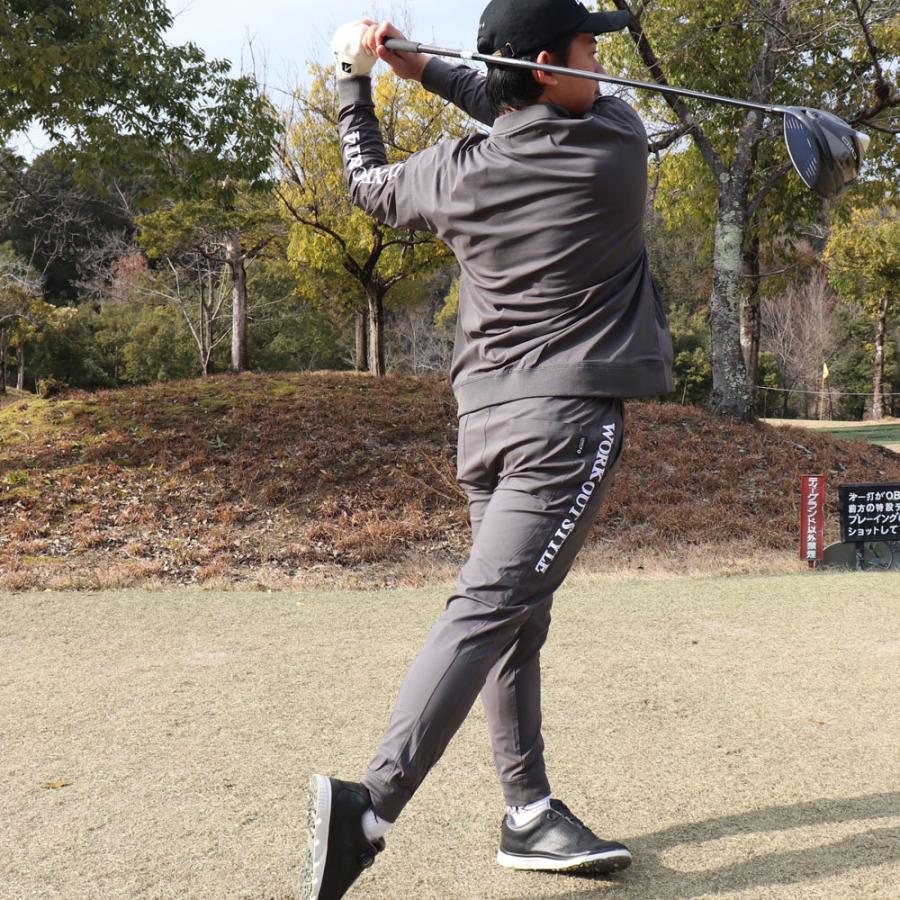 ゴルフウェア ジョガーパンツ メンズ レディース ユニセックス コード刺繍 ストレッチ 撥水加工 ラグジュゴルフ LUXE/R GOLF スソジップタイプ | LUXE/R | 03