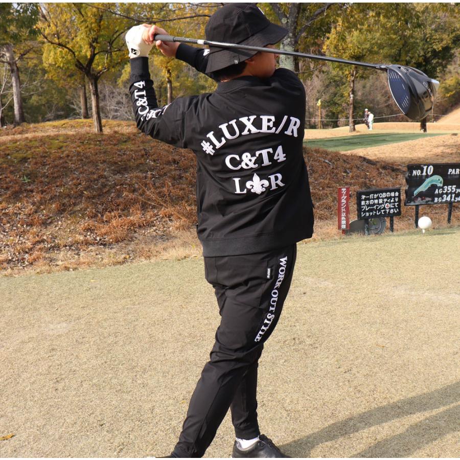 ラグジュゴルフ LUXE/R GOLF ゴルフウェア メンズ レディース 布帛長袖Tシャツ クルーネック コード刺繍 撥水加工 ストレッチ ユニセックス ゆったりサイズ | LUXE/R | 06