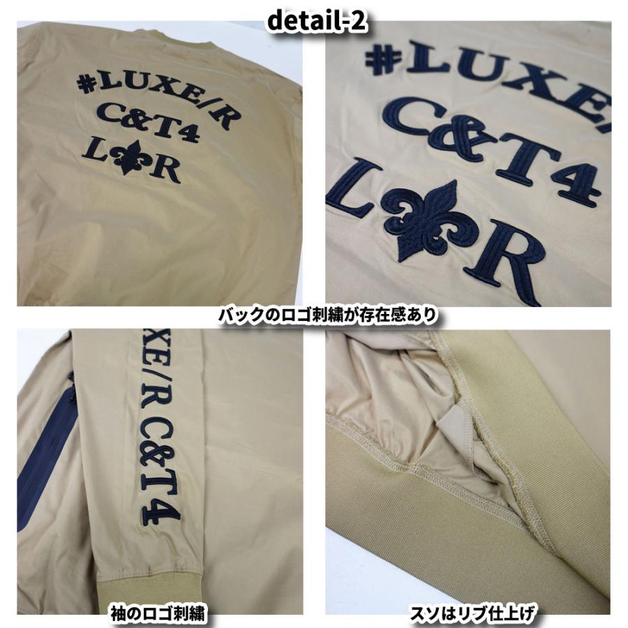 ラグジュゴルフ LUXE/R GOLF ゴルフウェア メンズ レディース 布帛長袖Tシャツ クルーネック コード刺繍 撥水加工 ストレッチ ユニセックス ゆったりサイズ | LUXE/R | 08