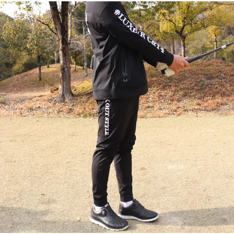 ゴルフウェア ジョガーパンツ メンズ レディース ユニセックス コード刺繍 ストレッチ 撥水加工 ラグジュゴルフ LUXE/R GOLF | LUXE/R | 01