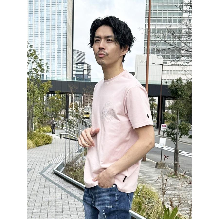 LUXE/R ラグジュ Tシャツ 半袖 メンズ レディース 男女兼用 ラインストーン ストレッチ ベア天竺 馬蹄形 クルーネック M L XL 2026夏 | LUXE/R | 01