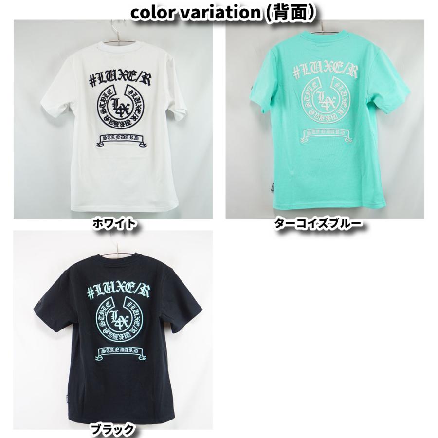 LUXE/R ラグジュ Tシャツ 半袖 メンズ レディース 男女兼用 馬蹄形 コード刺繍 ロゴ クルーネック M L XL 2026夏 | LUXE/R | 07
