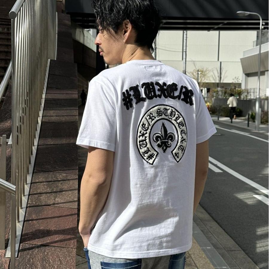 LUXE/R ラグジュ Tシャツ 半袖 メンズ レディース 男女兼用 馬蹄形 サガラ刺繍 ロゴ クルーネック M L XL 2026夏 | LUXE/R | 03