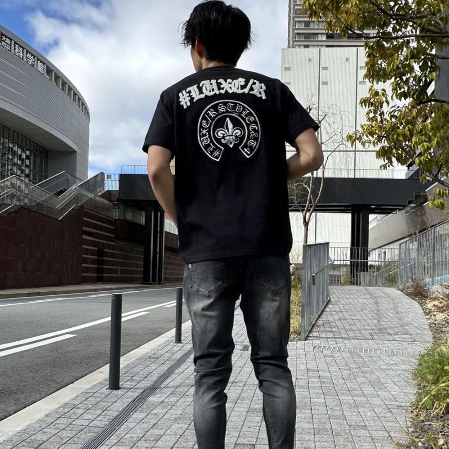 LUXE/R ラグジュ Tシャツ 半袖 メンズ レディース 男女兼用 馬蹄形 サガラ刺繍 ロゴ クルーネック M L XL 2026夏 | LUXE/R | 04