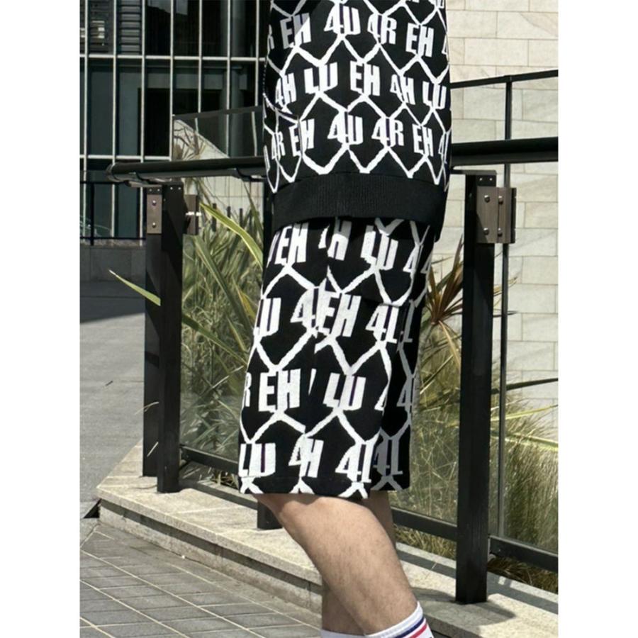 ラグジュゴルフ LUXE/R  GOLF ショートパンツ ハーフパンツ メンズ レディース  ユニセックス モノグラム ジャガードニット セットアップ可能 M L XL | LUXE/R | 01