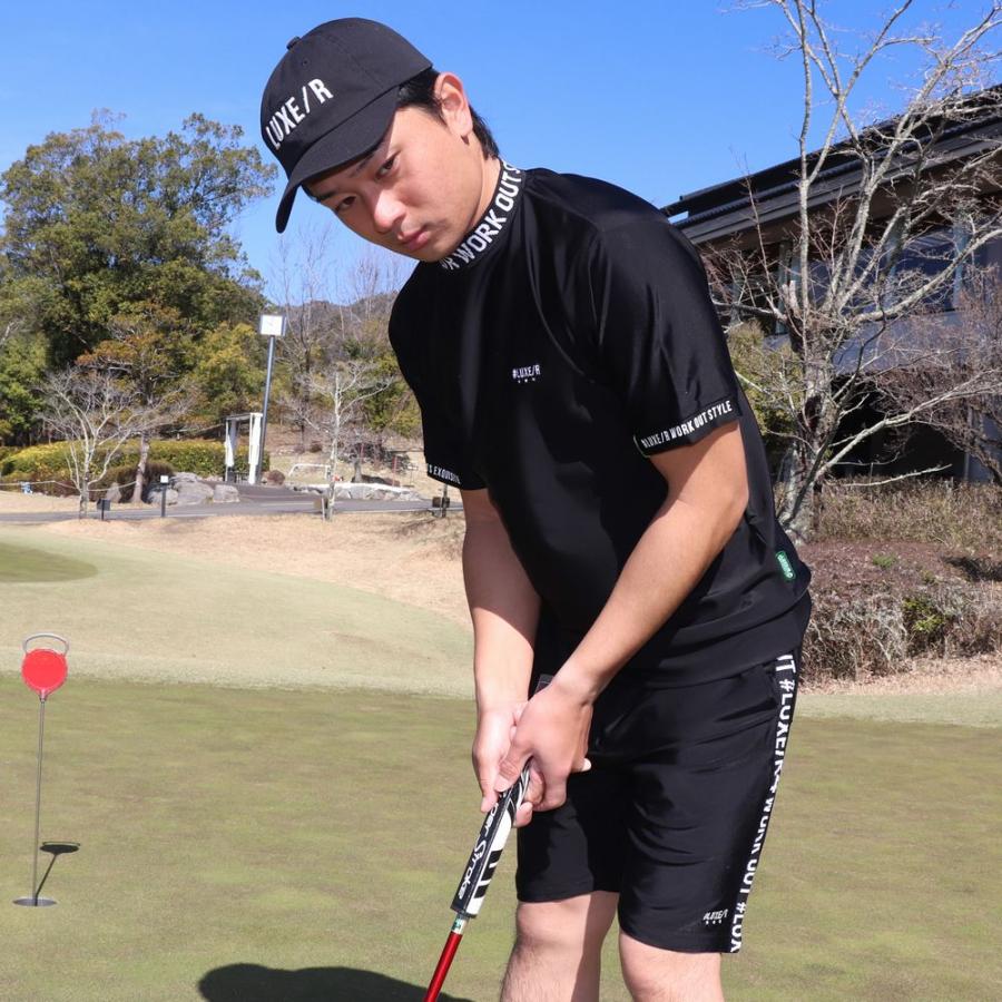 LUXE/R GOLF ラグジュゴルフ Tシャツ メンズ レディース 半袖 ストレッチ スムース 吸水速乾 モックネック エリロゴ ゴルフウェア 2026夏 | LUXE/R | 02