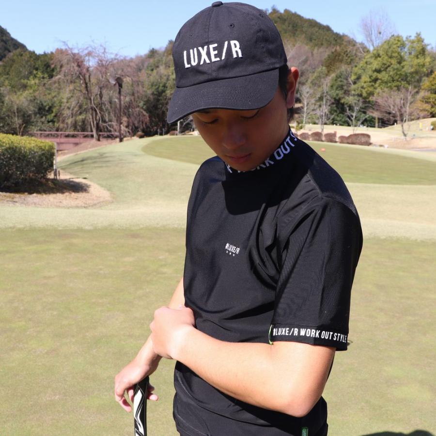 LUXE/R GOLF ラグジュゴルフ Tシャツ メンズ レディース 半袖 ストレッチ スムース 吸水速乾 モックネック エリロゴ ゴルフウェア 2026夏 | LUXE/R | 04