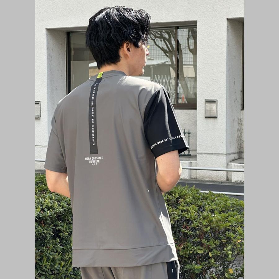 LUXE/R GOLF ラグジュゴルフ  Tシャツ メンズ レディース 半袖 ゴルフウェア 吸水速乾 袖切り替え モックネック ストレッチ  2026夏 | LUXE/R | 02