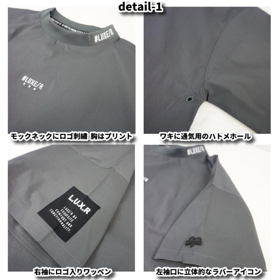 LUXE/R GOLF ラグジュゴルフ ゴルフウェア Tシャツ メンズ レディース 半袖 ストレッチ ブロード サイドポケット モックネック ゆったりサイズ | LUXE/R | 04