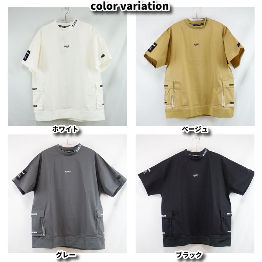 LUXE/R GOLF ラグジュゴルフ ゴルフウェア Tシャツ メンズ レディース 半袖 ストレッチ ブロード サイドポケット モックネック ゆったりサイズ | LUXE/R | 06