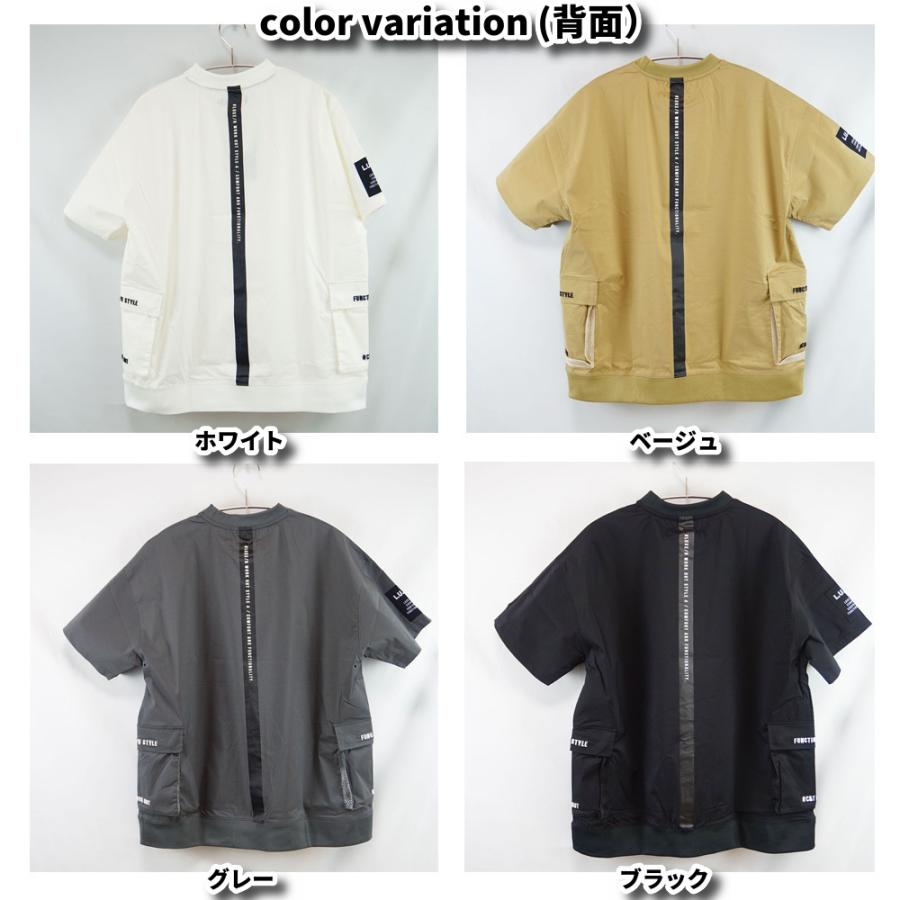 LUXE/R GOLF ラグジュゴルフ ゴルフウェア Tシャツ メンズ レディース 半袖 ストレッチ ブロード サイドポケット モックネック ゆったりサイズ | LUXE/R | 07