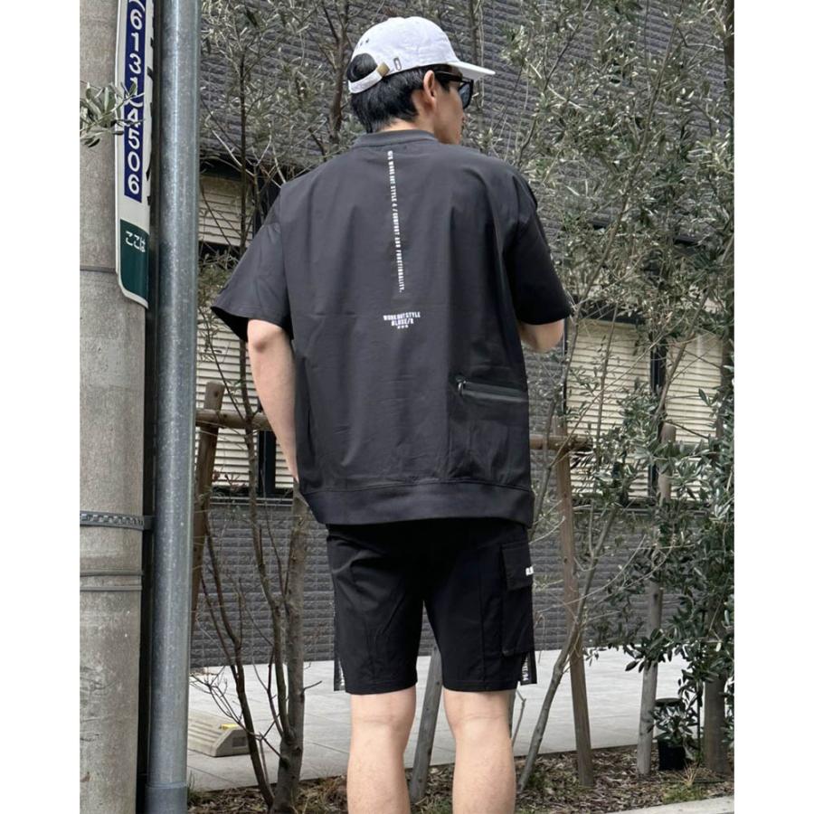 LUXE/R GOLF ラグジュゴルフ ゴルフウェア Tシャツ メンズ レディース 半袖 ストレッチ ブロード 止水ジップポケット モックネック ゆったりサイズ | LUXE/R | 03