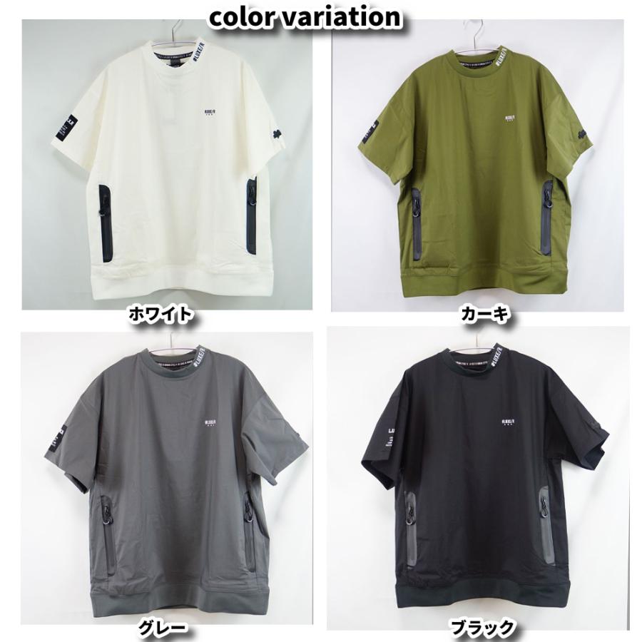 LUXE/R GOLF ラグジュゴルフ ゴルフウェア Tシャツ メンズ レディース 半袖 ストレッチ ブロード 止水ジップポケット モックネック ゆったりサイズ | LUXE/R | 06