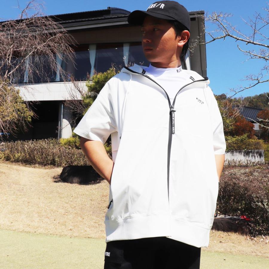 LUXE/R GOLF ラグジュゴルフ 半袖 ジップアップパーカー ストレッチ ナイロン系 メンズ レディース  M L XL  26年夏モデル 通気システム ゆったりサイズ | LUXE/R | 01