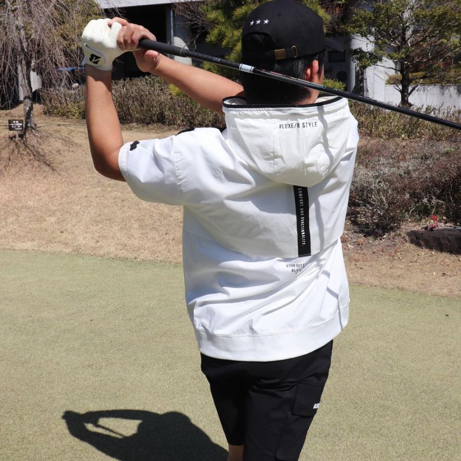 LUXE/R GOLF ラグジュゴルフ 半袖 ジップアップパーカー ストレッチ ナイロン系 メンズ レディース  M L XL  26年夏モデル 通気システム ゆったりサイズ | LUXE/R | 03